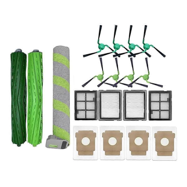 18 STK for IRobot Roomba Max 705 Combo / 706 Combo Robotstøvsuger Børste Støvpose Filter Rullemopp Reservedeler