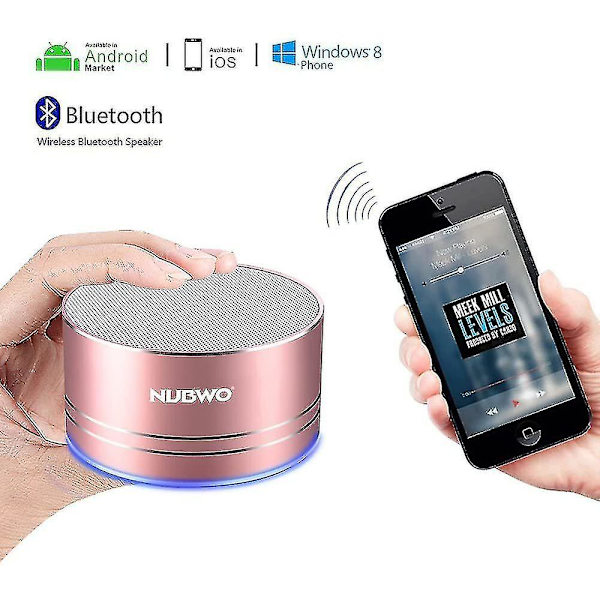 Bluetooth-högtalare, trådlös bärbar minihögtalare med överlägset ljud, 5 timmars speltid