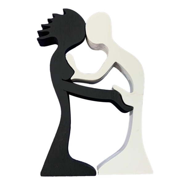 Menn Kvinner Par Figur Treutskjæring Statue Skulptur Valentine Home Decor