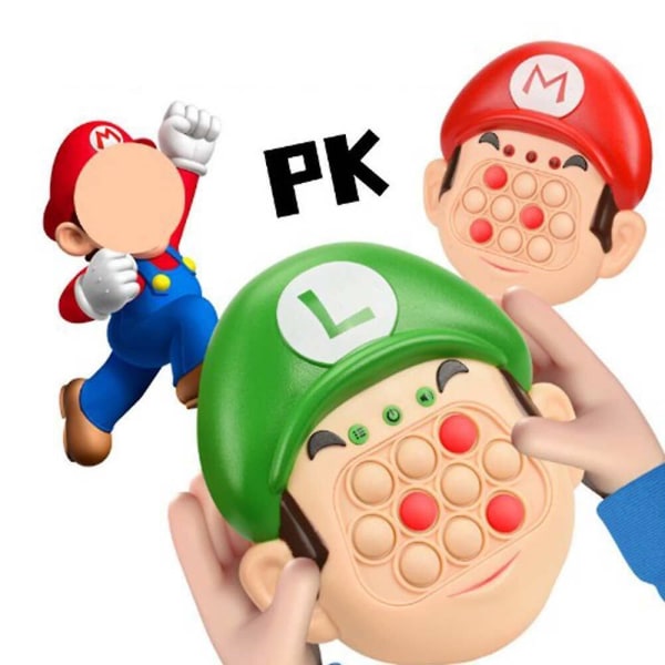 Pop It Push Puzzle Game Controller Bubble Sensory Fidget Toy Electronic Mario Red