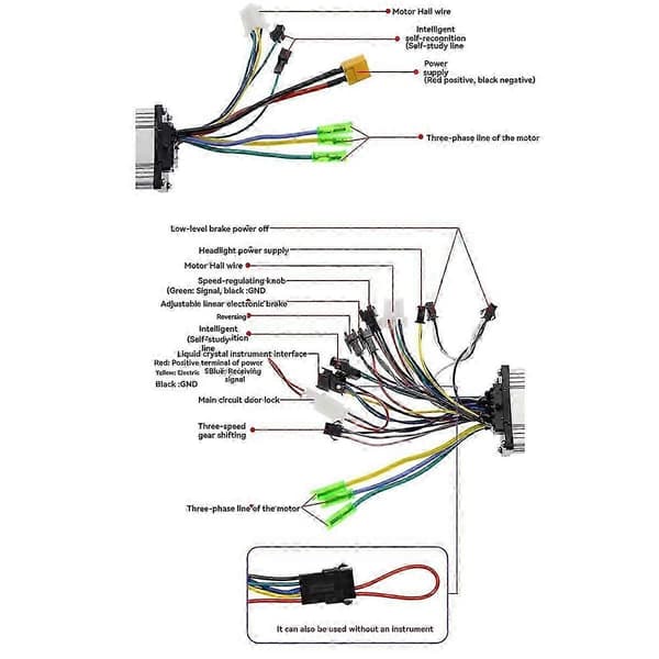 24V/36V/48V 250W/350W Dual Drive Controller Elektrisk Cykel Børsteløs Motor Controller DC Elektrisk Mo