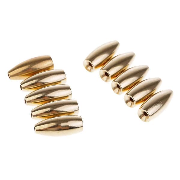 Premium mässingsfiskesänken för Drop Shot Slider-teknik - 10-pack 5g