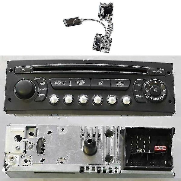 Bluetooth 5.0-mottagare för bilstereo Aux-adapter för Peugeot Citroen C2 C5 Rd45 Rd4 Radiomodul Blåtand