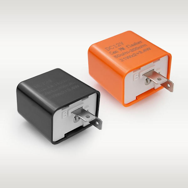Universal motorsykkel 2-pin LED blinklysrelé 12v justerbar frekvens for blinklys blinkindikatorreléer Moto-tilbehør| |