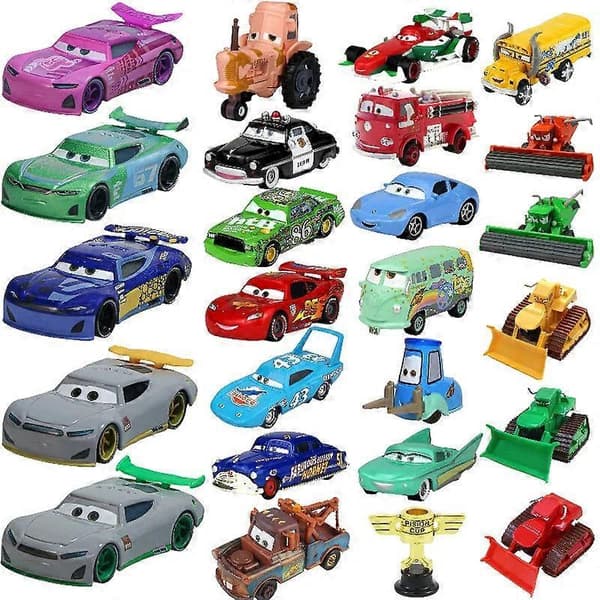 Støpt Lekebilsett - Traktor, Sheriff, Racing & Klassiske Modeller Samling Guido