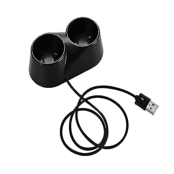 Spelkontroll Laddare Kompatibel med PS4 VR Move Rörelse-Kontroll Playstation Play Station PS 4 Laddningsdocka Dockning Laddning Stöd (Endast Laddare)