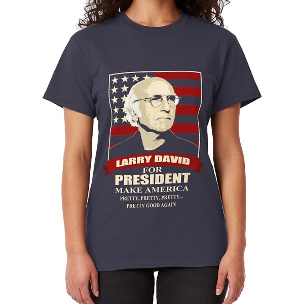 Larry David for President T-skjorte navy XL