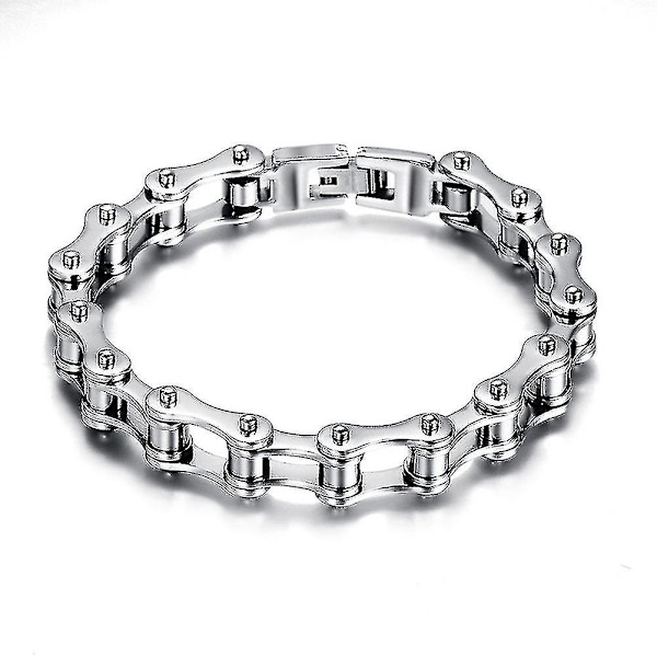 Punk Rustfrit Stål Armbånd Mænd Biker Cykel Motorcykel Kæde Armbånd 8.5\"