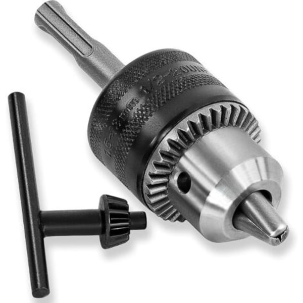 Borrfoder 1,5-13 mm 1/2-20 UNF med SDS Plus-adapter och åtdragningsnyckel/NC/