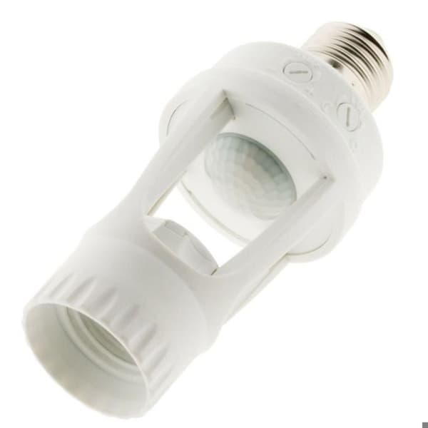 E27 glødelampefatning med integreret sensor - Hvid - Elexity