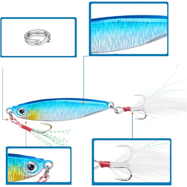 Pieces Crank Lures, Fiske Lures, Spinner Blades Baits, Baits för Saltvatten och Sötvatten, Konstgjorda Fiske Lures