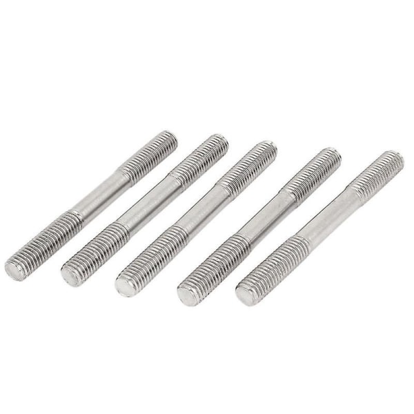 Pack Of 5 Double-ended Threaded Pin Screws M8 X 100 Mm Made Of A2 Stainless Steel