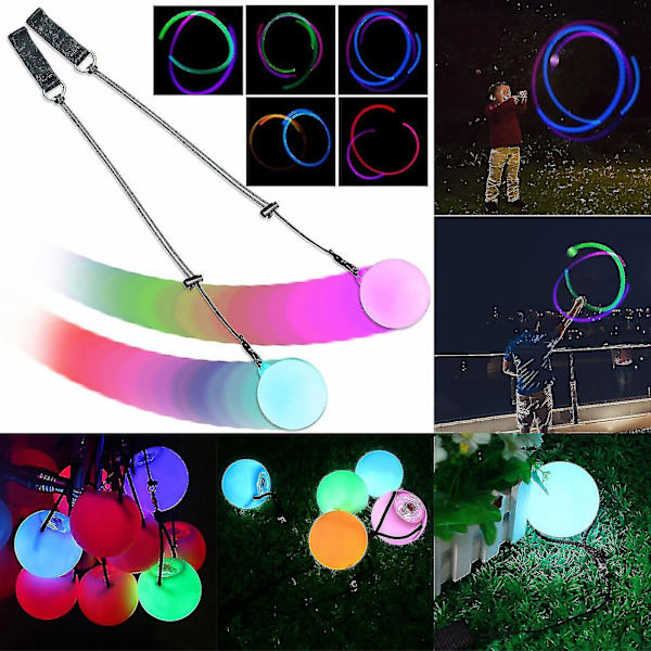Ed Luminous Hand Throwing Ball Button Färgglada Luminous Throwing Ball Luminous Toy