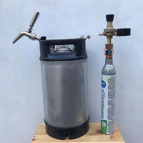 1x Co2 Tank Adapter Messing Cylinder Hun Cga 320 Til Han W21.8 Konverter Stik Co2 Regulator O