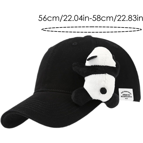 Dame Baseball Caps - Cartoon Panda Dame Baseball Hat | Søte Trendy Damehatter, Justerbar Baseball Cap Klassisk Baseball Hat