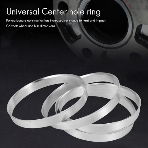 4 x Universaalit alumiiniset keskiörengassarjat 74,1 mm O/d 72,6 mm I/d