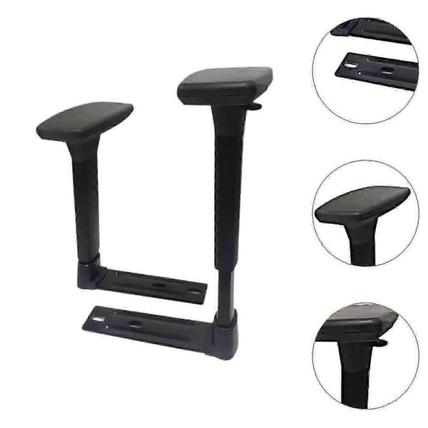 Stol armlæn, 3D justerbart og drejeligt, 2-delt sæt med 4 huller, tilbehør til kontor gaming stol 2 Hole