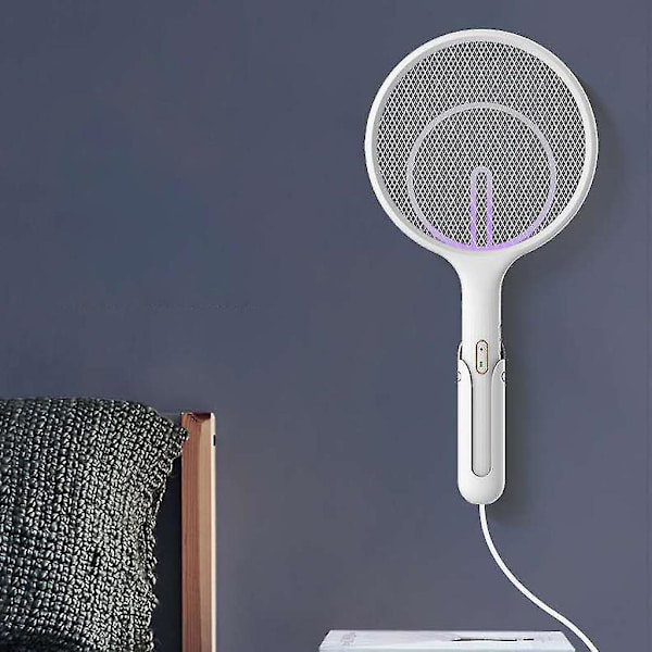 Elektrisk mygg USB oppladbar racket anti insekt fly bug zapper killer bærbar håndholdt