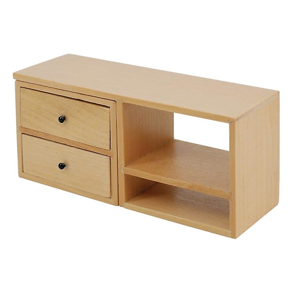 Bokhylle skrivebord tre mini skrivebord miniatyr datamaskin bord miniatyr kontorbord