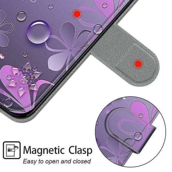 Kompatibel med Xiaomi Redmi Note 10 Pro Purple Petals case