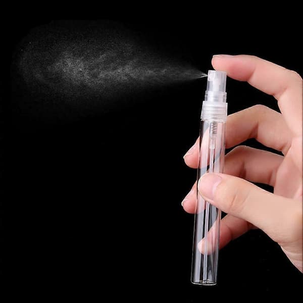 50 st mini bärbara parfymflaskor i glas, tomma sprayflaskor i glas i resestorlek (2 ml)