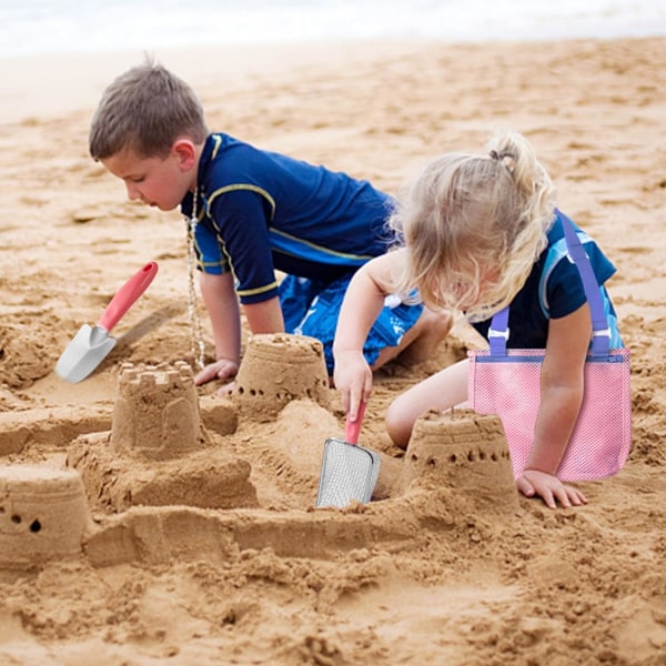 Sand Mesh Shovels - Shark Tooth Sifter Set | Komplett strandlegesæt, inklusive sandskovl, sandsigter og skalindsamlingspose