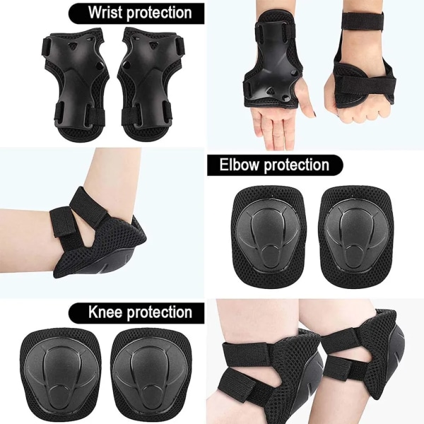 Knäskydd för barn inline skates, armbågsskydd, handledsskydd, skyddande overaller knäskydd, inline skates för barn, armbågsskydd, handledsskydd, skyddande overaller