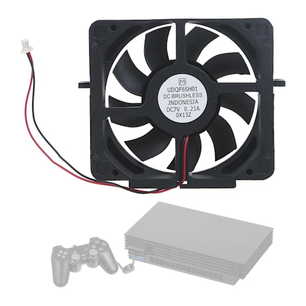 Køleventilator til spillekonsol, indvendig køleventilator, Dc7v, reservedel til reparation af Ps2 3w 30000 3000x 5w 50000