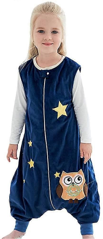 Sovsäck för barn med ben Varma pyjamas L(5-6 år) mörkblå