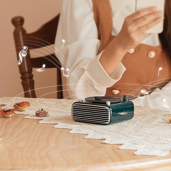 Inbyggt 1000mah Batterikapacitet Bluetooth-kompatibla Högtalare Retro Stil