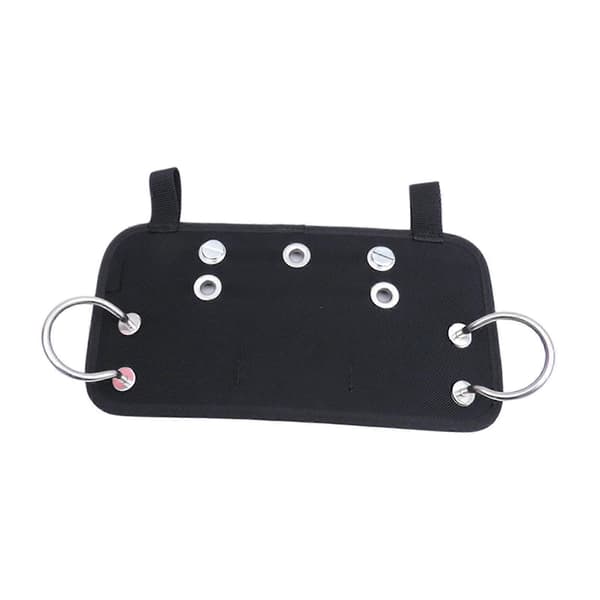 Scuba Tech Dykking Butt Plate Rustfritt Stål Håndtak Dykkesele Svart
