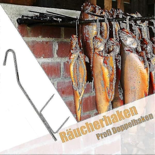 10 kpl Savustuskoukut Kalakoukut BBQ-savustimiin