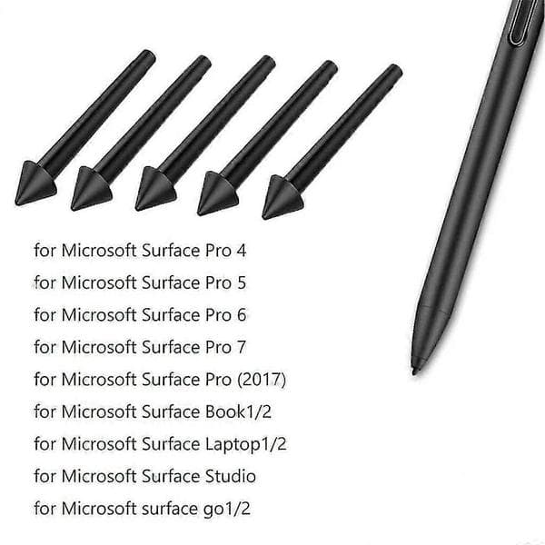 Surface Pen Spissutskifting, Pro 7/6/5/4, Pakke med 5