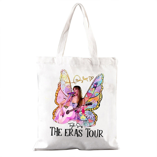 Taylor Swift The Eras Tour Canvas Handlepose  Skulderveske Handlepose Gaver Til Ts-Fans Musikkelskende