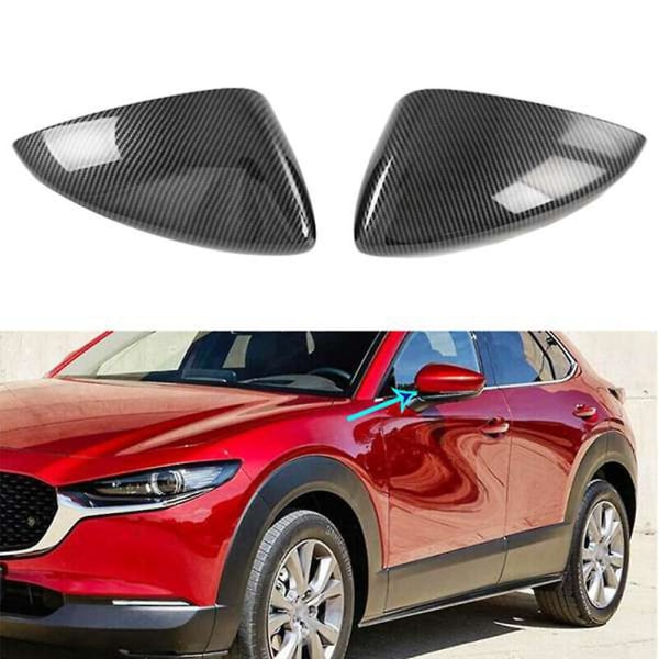 Kolfiber backspegelkåpa för Mazda -30 Cx30 2020 2021 2022