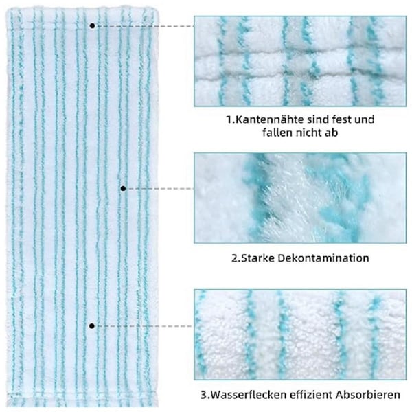 10 stk. egnet for Steam Mop Clean Twist M reservedeler tilbehør klut