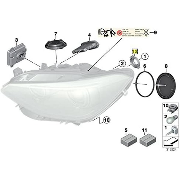 2 kpl D1s D3s Xenon Hid -lamppipidike Adapteri Rengas Kiinnike 63117162087 Sopii 1 3 5 7 Sarjaan X5