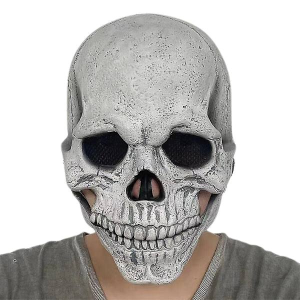 Halloween-naamio, pelottava liikkuva leuka, pääkallo, lateksi, naamiaiset, cosplay-rekvisiitta Light Color