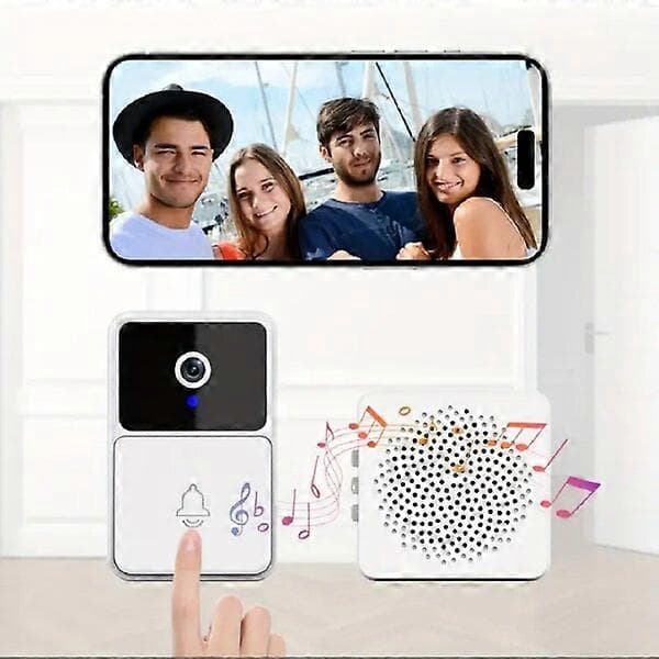 Trådlös dörrklocka med kamera APP-hantering Inspelning Vidvinkelobjektiv Hemövervakning Dörrklocka