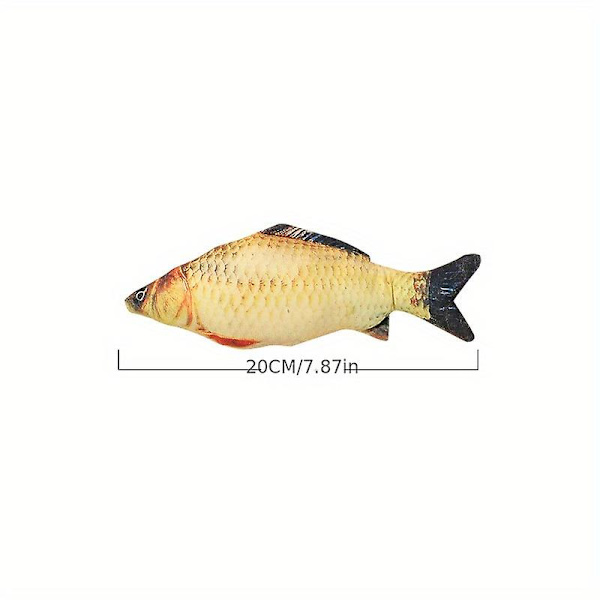 1 st simulering plysch fiskformad docka interaktiva husdjur kudde tugga hållbara tillbehör S 19.99*7.62cm