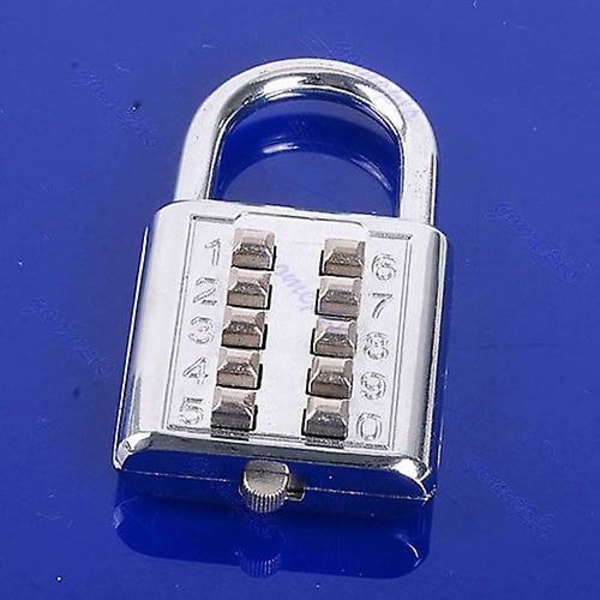 5 Digit Code Password Lock Luggage Lock For Storage Unit Gym Locker Toolbox Silver