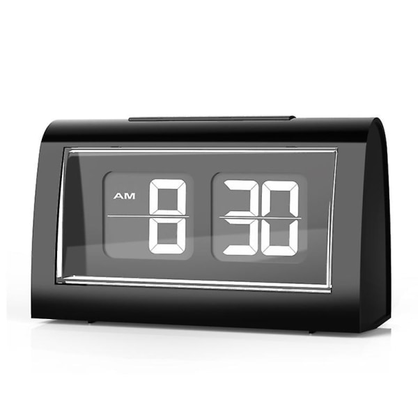 Automatisk vändalarmklocka med dimmer - Am/pm-format - För inomhusbruk, kontor, dekoration, ABS, automatisk vändklocka