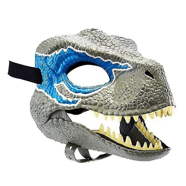 Horror Dinosaur Maske Foldbar Dyr Latex Maske Halloween Cosplay Rekvisitter Blue