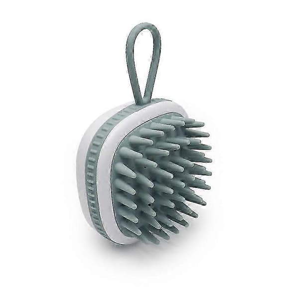 Hårshampoo børste, 2-pak hårbundsmassagebørste (grå / cyan-grøn EWT)