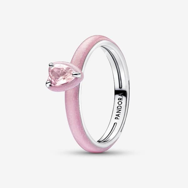 Pandora - Rosa Chakra Hjärta Ring - Sterlingsilver Circumference: 52mm