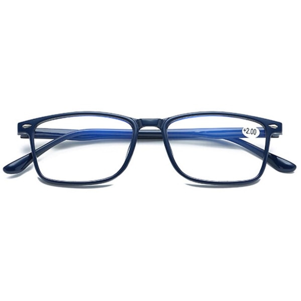 Stilfulde og behagelige læsebriller med anti-blåt lys (+1,0 - +4,0) Sort Svart 2.0