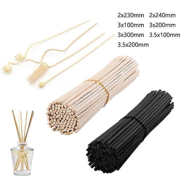 Påfyllningspinnar för aromaterapi-doftpinnar, 5-100-pack, naturlig rotting 2-3,5 mm 2x230mm 5pcs