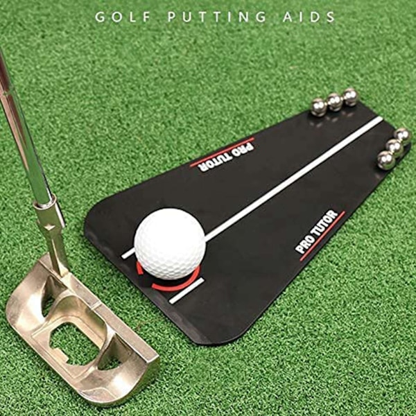 Golf Putting Tutor med Gratis Glidelåsveske, Golf Putting Treningshjelpemiddel Innendørs Utendørs Golf Putting Tra