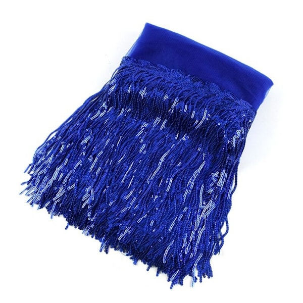 10 meter paljetttofs Spetsdekorationsmaterial KUNGSBLÅ Royal Blue Royal Blue 10Yards-10Yards