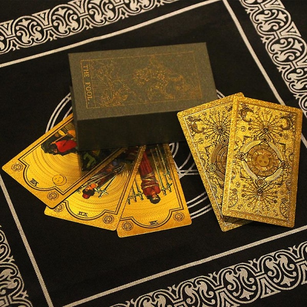 Luksus Tarotkort i Guldfolie - Divination Fate - Høj Kvalitet Tarotkort